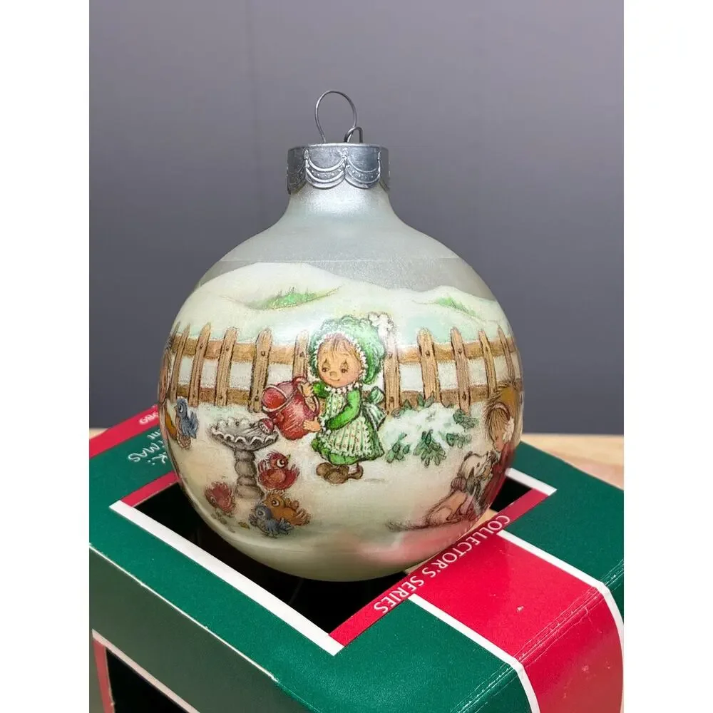 Hallmark Betsey Clark 1989 Glass Ornament | Home for Christmas | Vintage